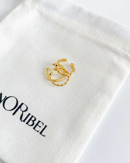 Laini - manchette à oreille plaquée or 18 carats