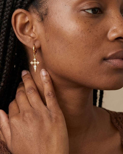 Parure Divine – ensemble Collier, Bracelet & Boucles en croix