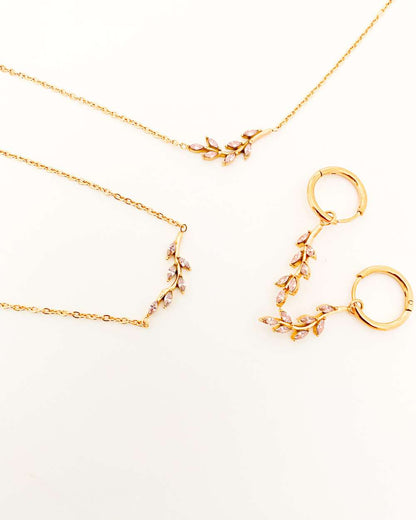 Florencia - ensemble aux diamants rose