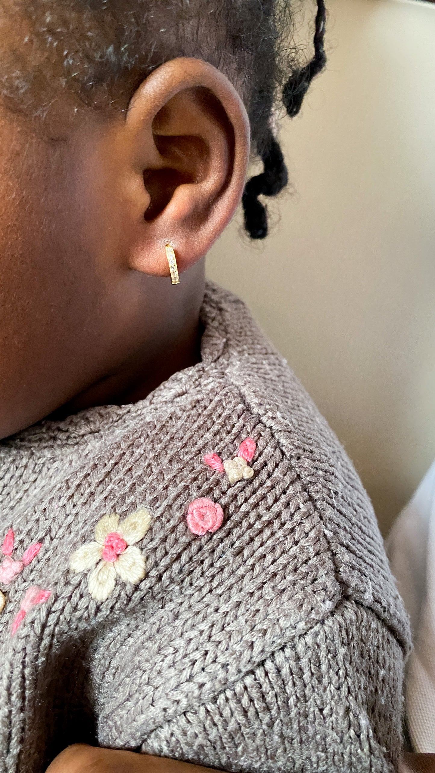 Masika -mini cerceau plaqué or 18 carats