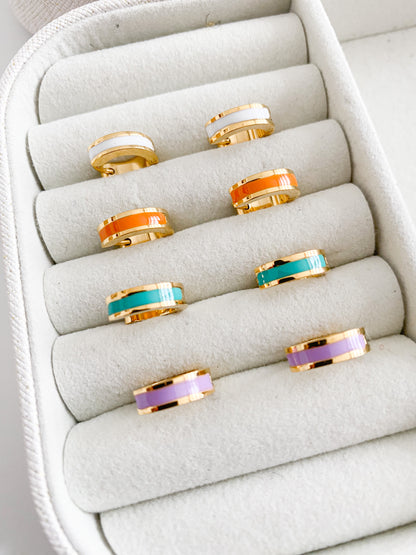 Kamaria - cerceaux colorés plaqués or