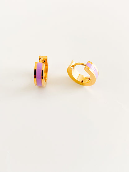 Kamaria - cerceaux colorés plaqués or