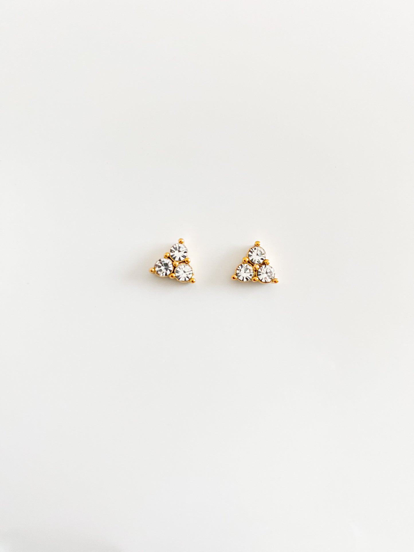 Asha - boucle trio de diamant plaquée or 18 carats