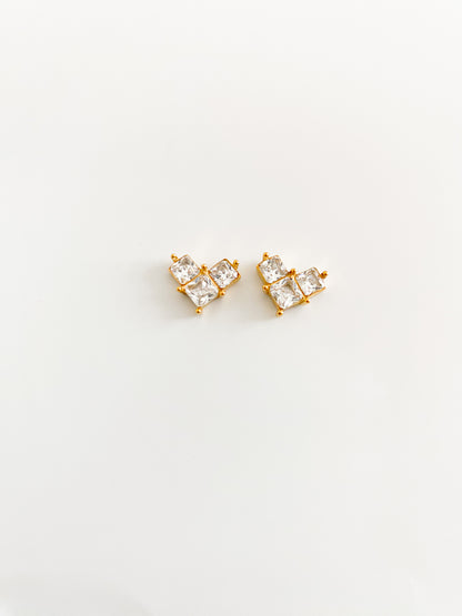 Ayize - Boucle en cœur plaqué or 18 carats