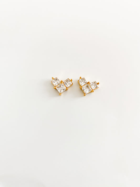 Ayize - Boucle en cœur plaqué or 18 carats