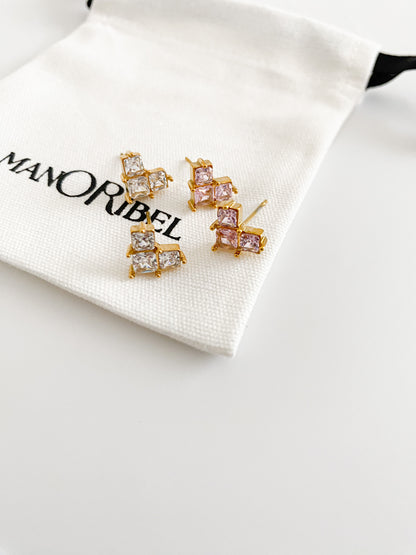 Ayize - Boucle en cœur plaqué or 18 carats