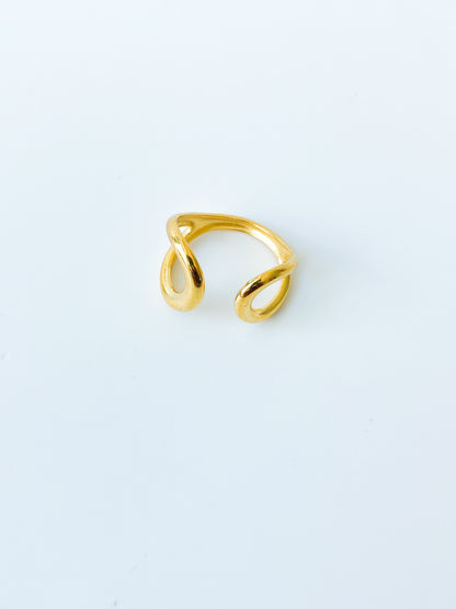 Forever - bague géométrique plaquée or