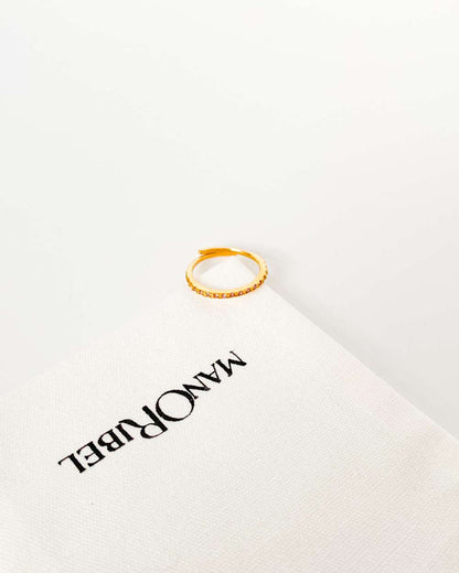 Celeste - bague minimaliste ornée de petits diamants rose