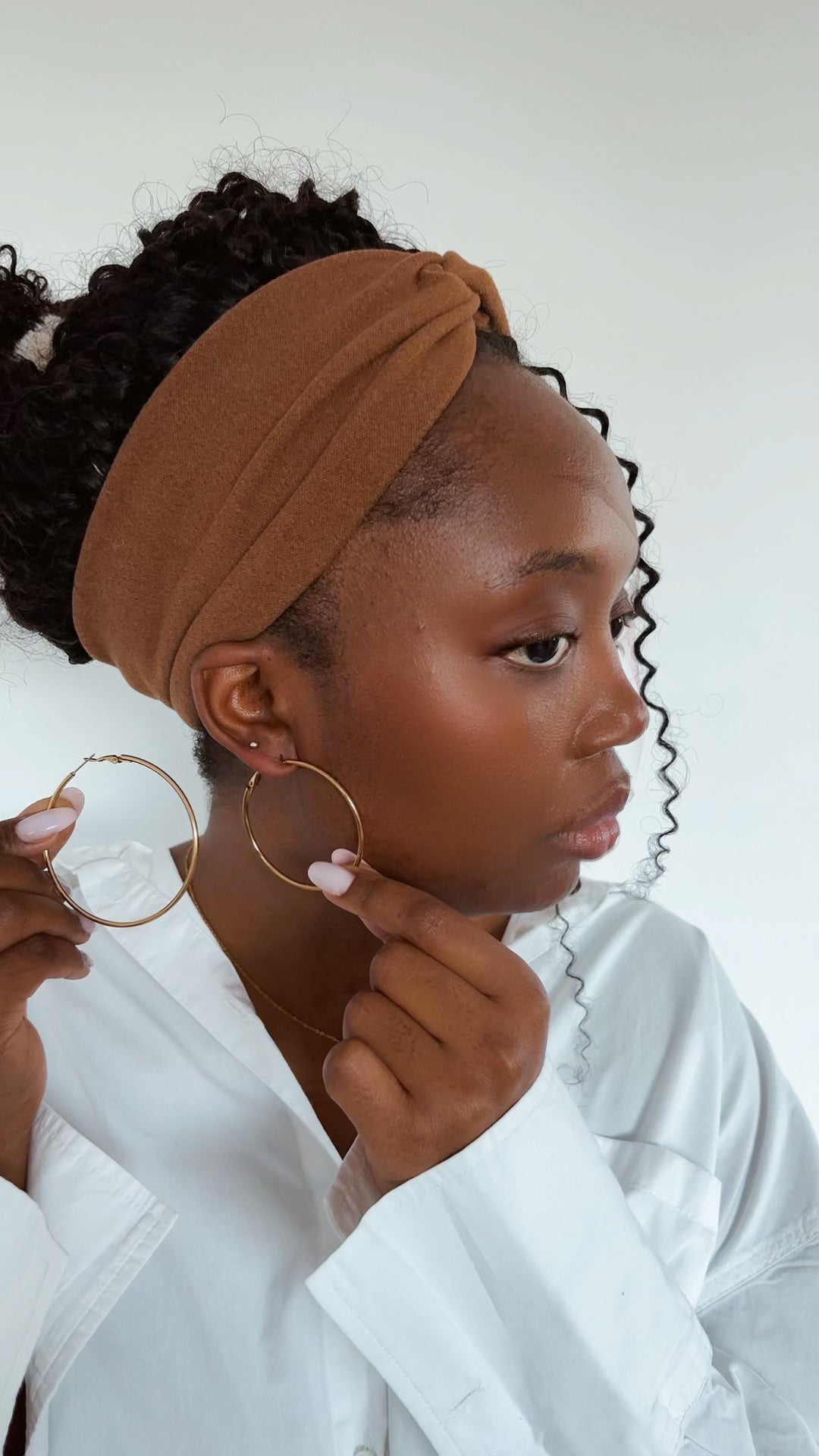 Cerceaux larges plaqués or