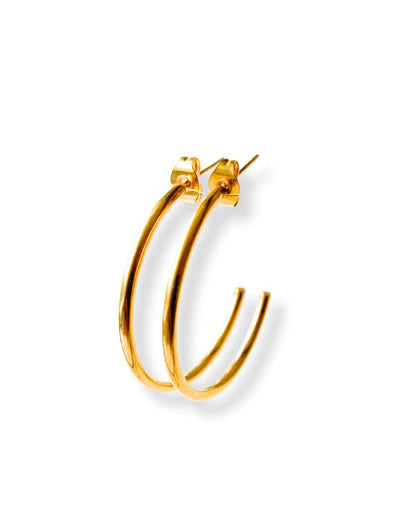 Laila - boucle d´oreille fine plaquée or