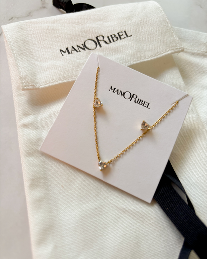 Ensemble cristal plaqué or