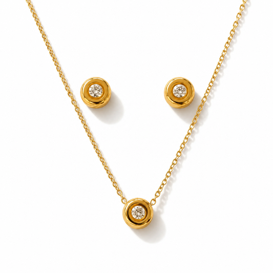 Ensemble Diamond plaqué or