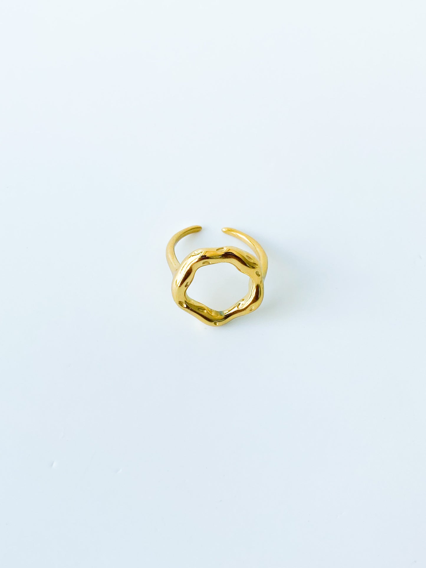 Bella - bague cerceau plaquée or