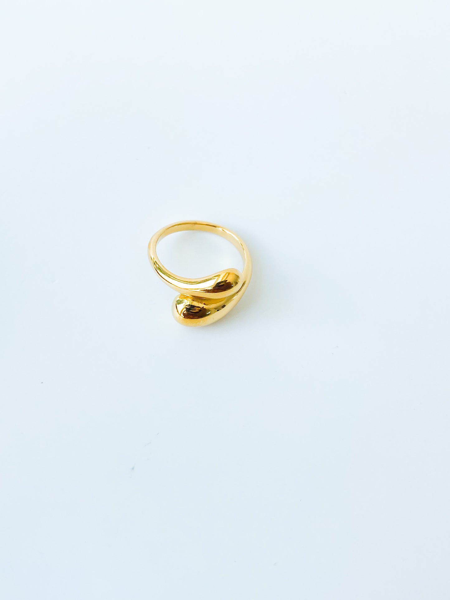 Kylie [lisse] - bague anneau ouvert plaquée or