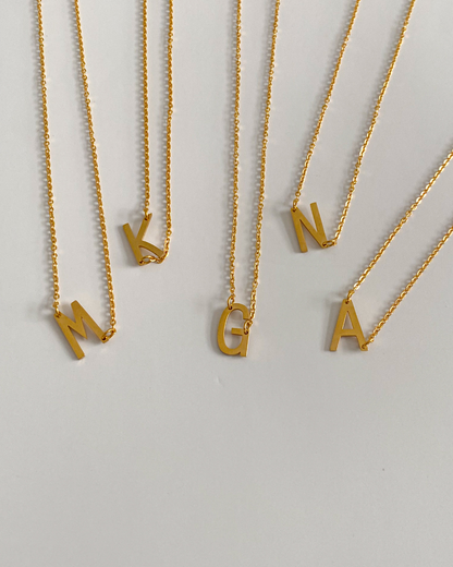 Kalea - collier initiale personnalisé plaqué or