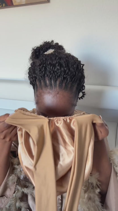 Bonnet large en satin