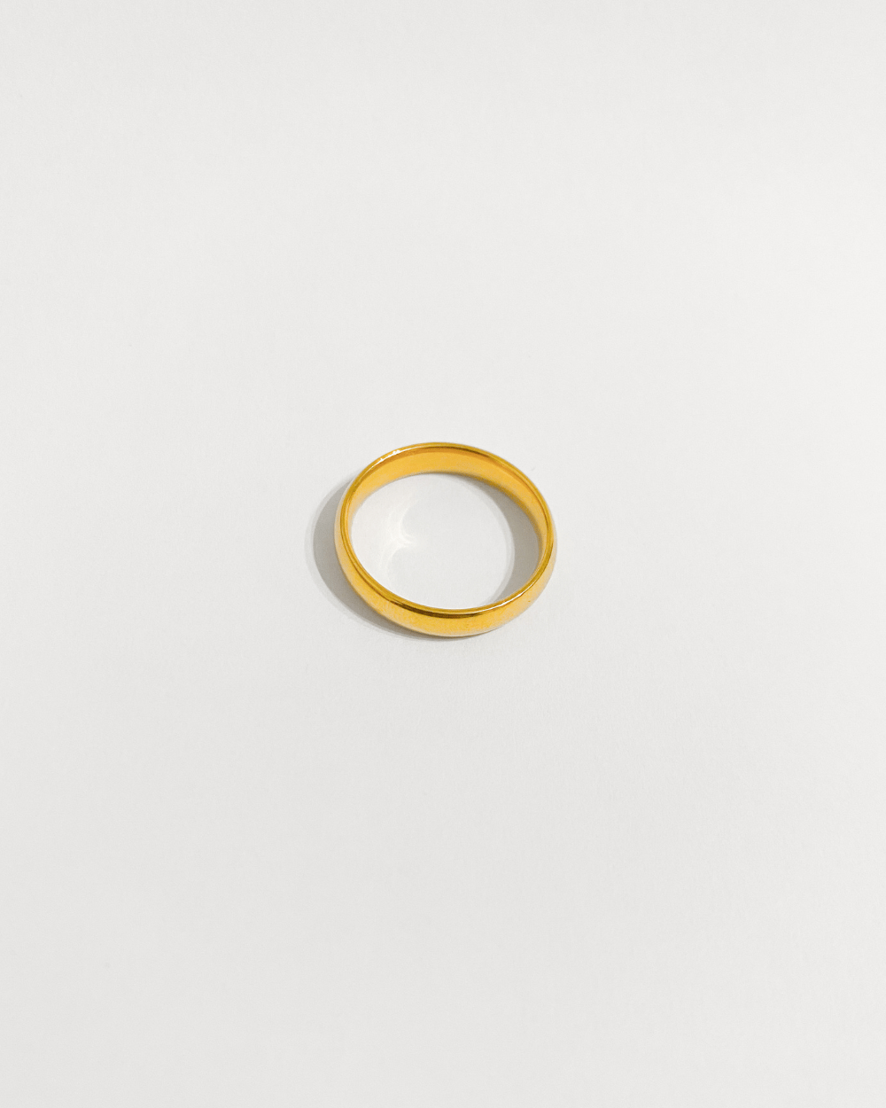 Bague simple lisse plaquée or