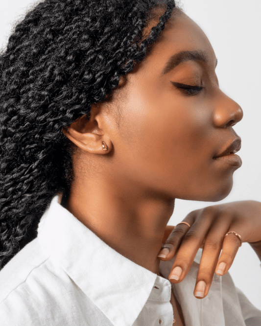 Pointe goutte d´eau plaquée or