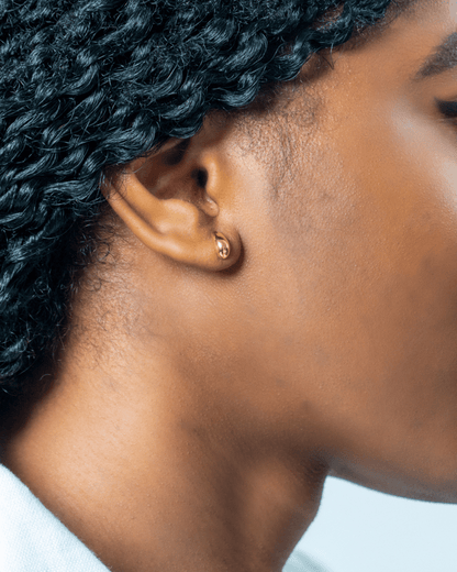 Pointe goutte d´eau plaquée or