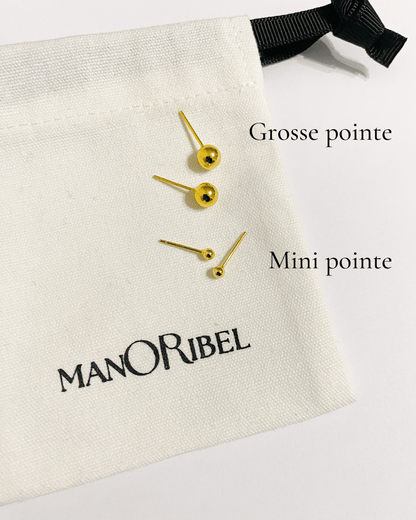 Pointe ronde grosse plaquée or