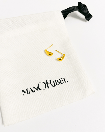 Pointe goutte d´eau plaquée or