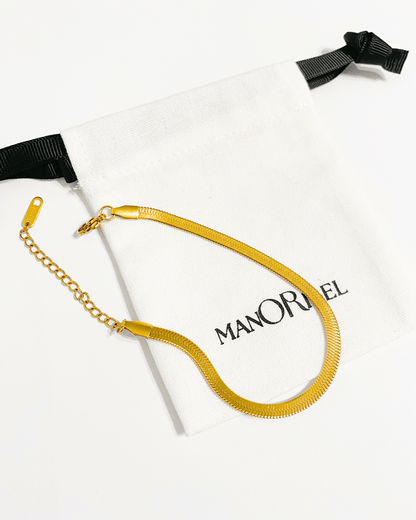 Bracelet serpentin plaqué or