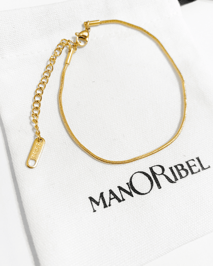 Bracelet fin lisse plaqué or