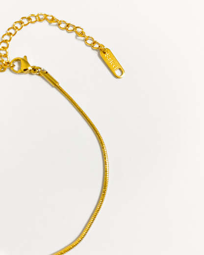 Bracelet fin lisse plaqué or