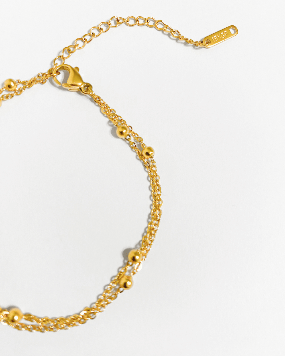 Bracelet petites billes plaqué or