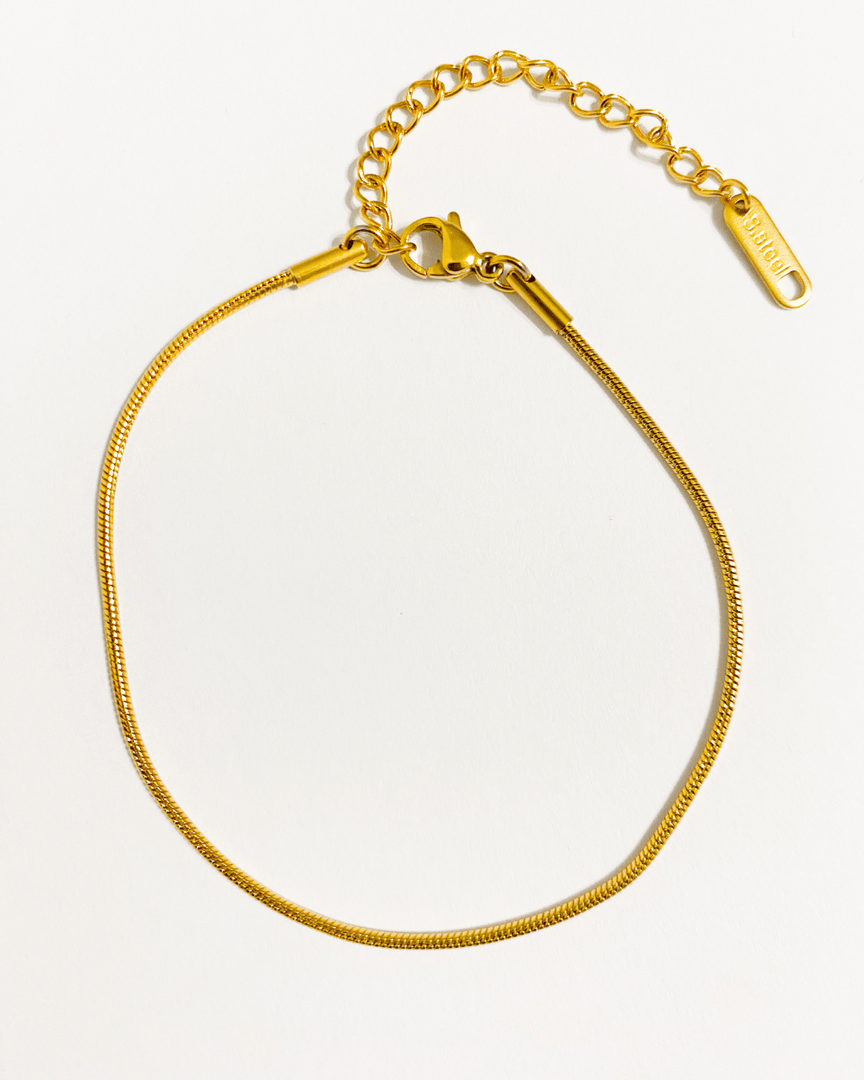 Bracelet fin lisse plaqué or