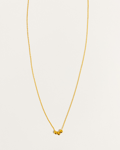 Collier pendentif en bille plaqué or