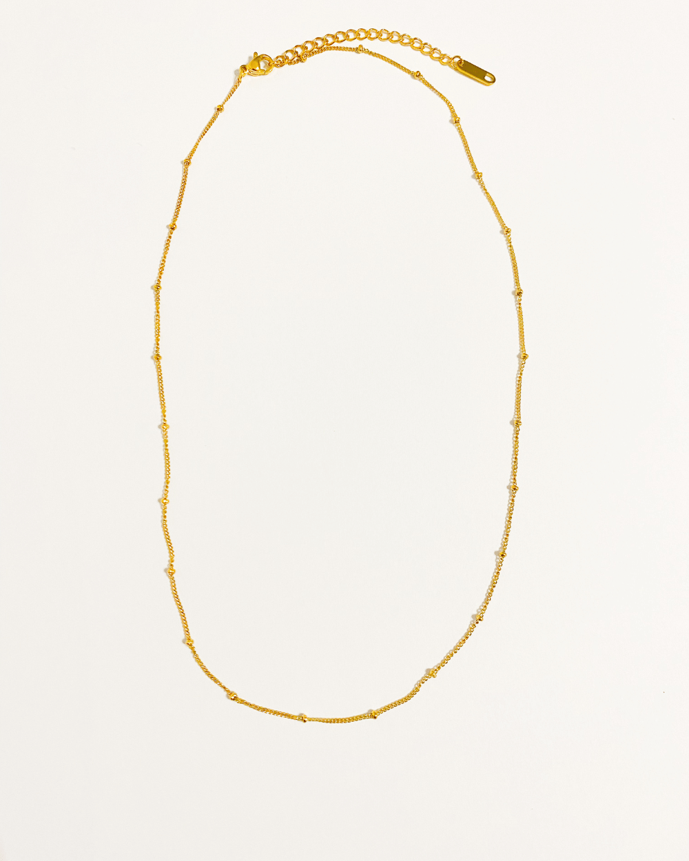 Collier mini billes plaqué or