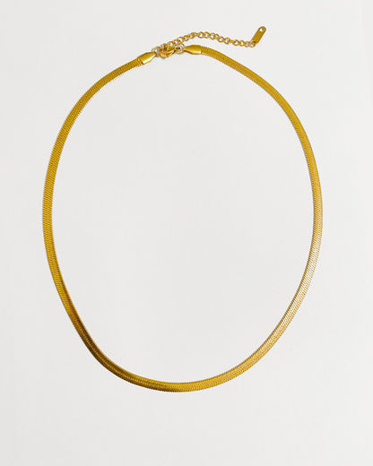 collier serpentin plaqué or