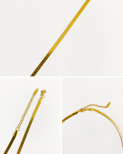 collier serpentin plaqué or