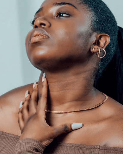 collier serpentin plaqué or