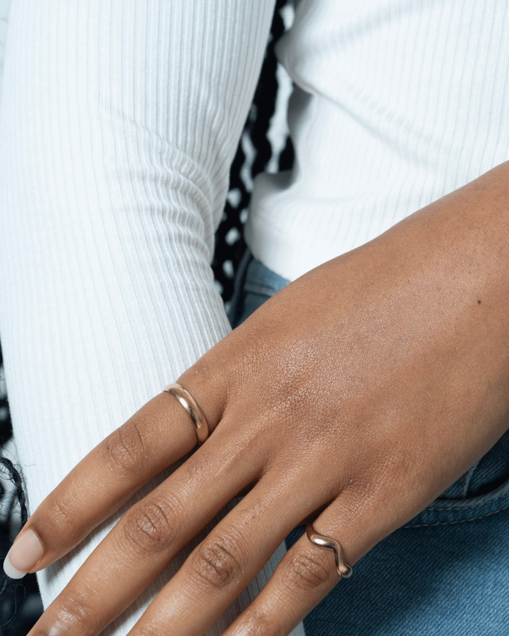 Bague simple lisse plaquée or