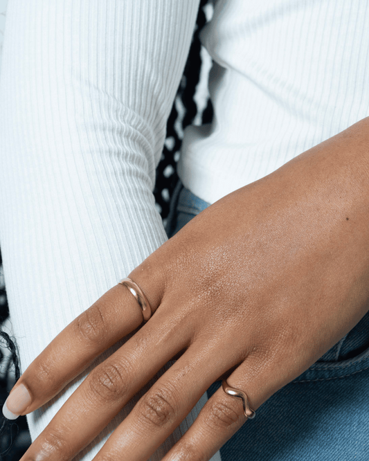 Bague simple lisse plaquée or