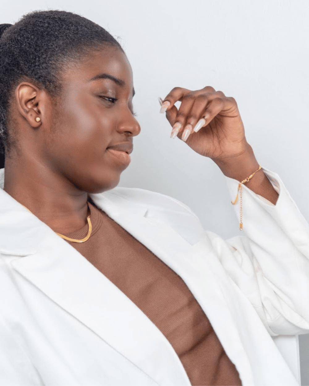 Pointe ronde grosse plaquée or