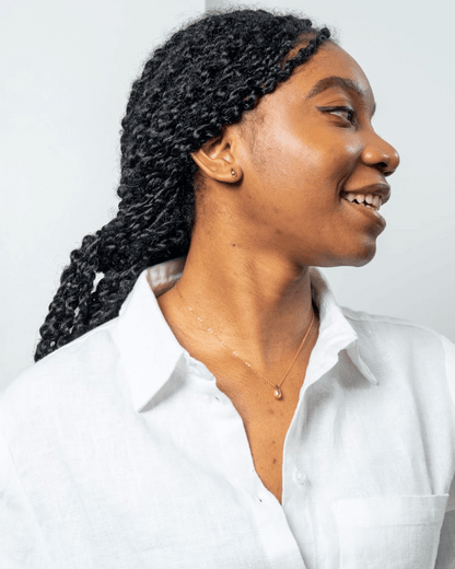 Pointe goutte d´eau plaquée or