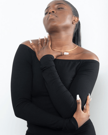 collier serpentin plaqué or