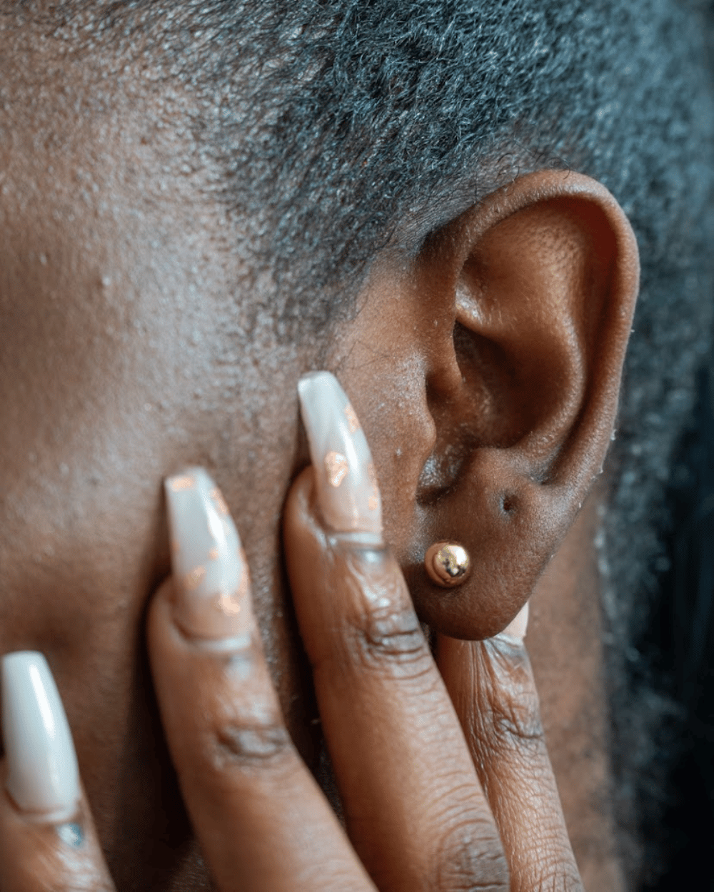 Pointe ronde grosse plaquée or