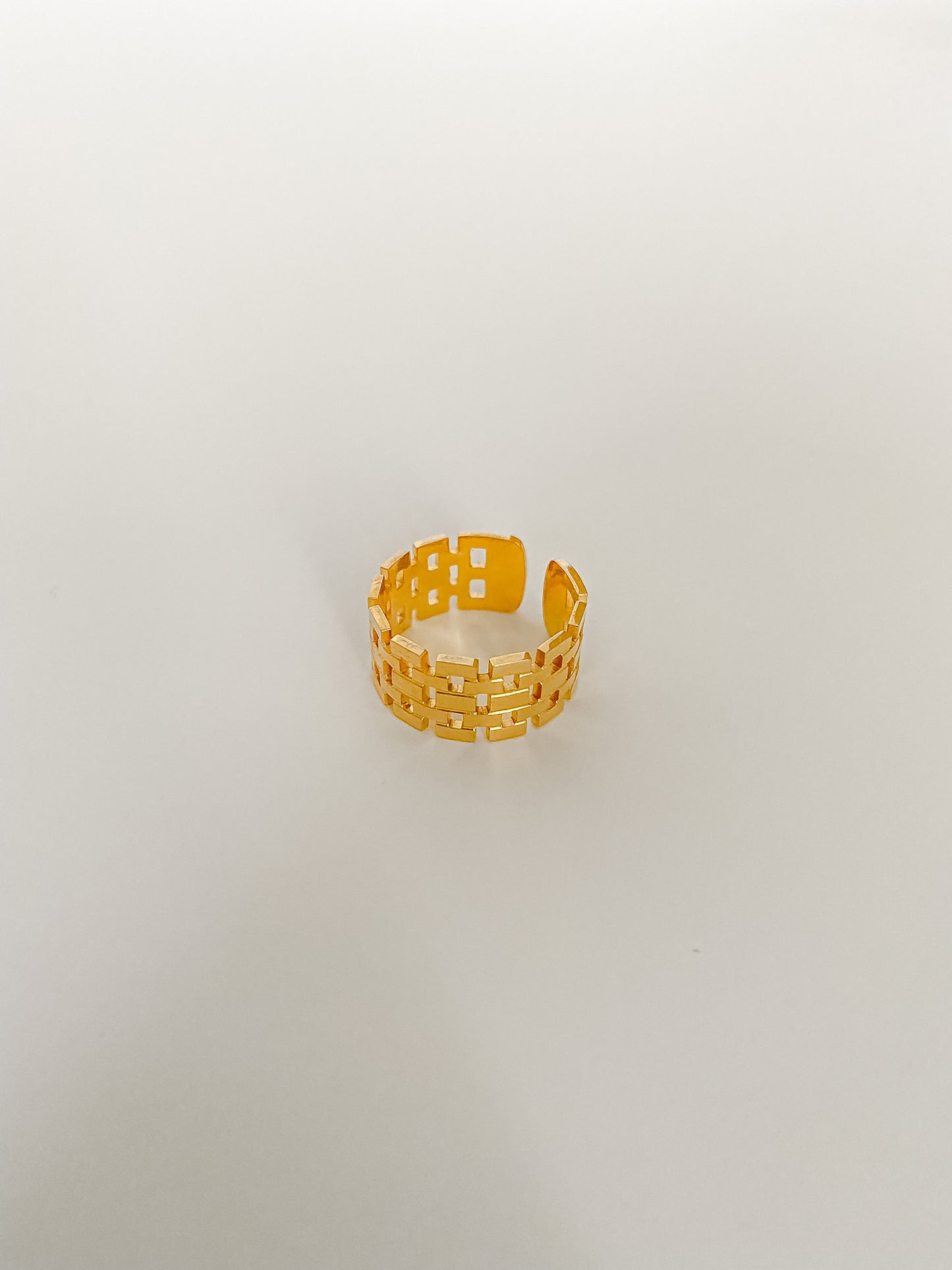 bague labyrinthe plaquée or