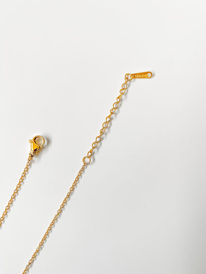 Collier diamant unique plaqué or