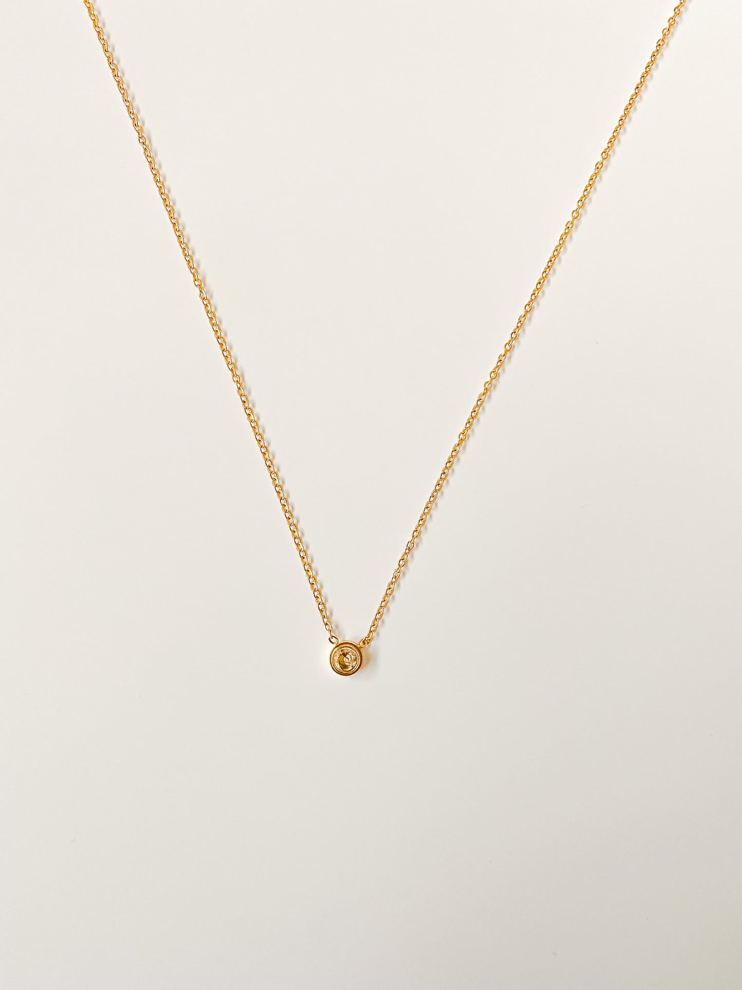 Collier diamant unique plaqué or