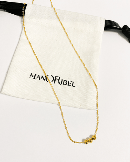 Collier pendentif en bille plaqué or